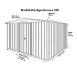 KOVINSKA VRTNA HIŠKA GLOBEL DREAM 108 ANTRACIT Š296 X G238 X V203 CM - slika 7